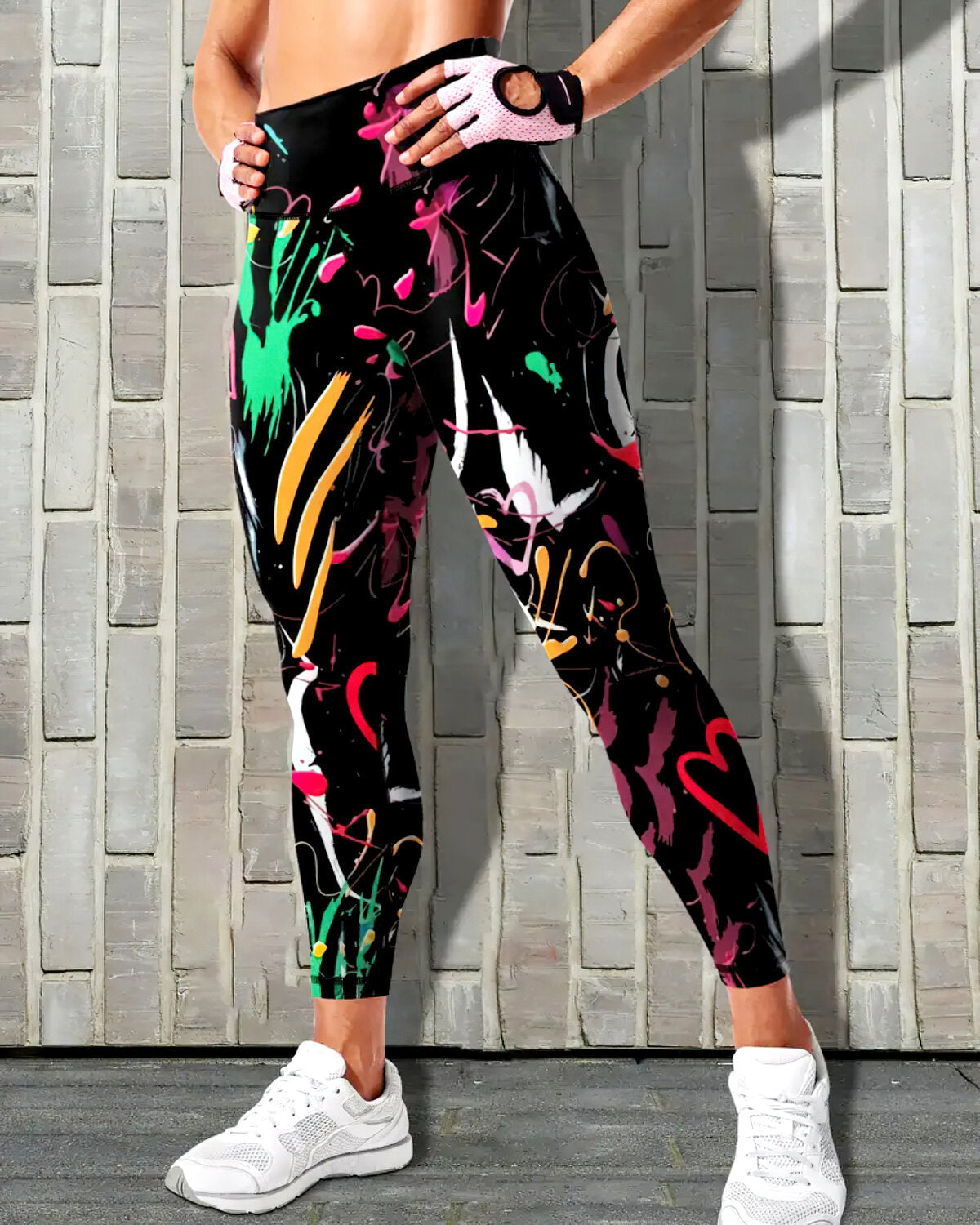 Abstract Love Leggings