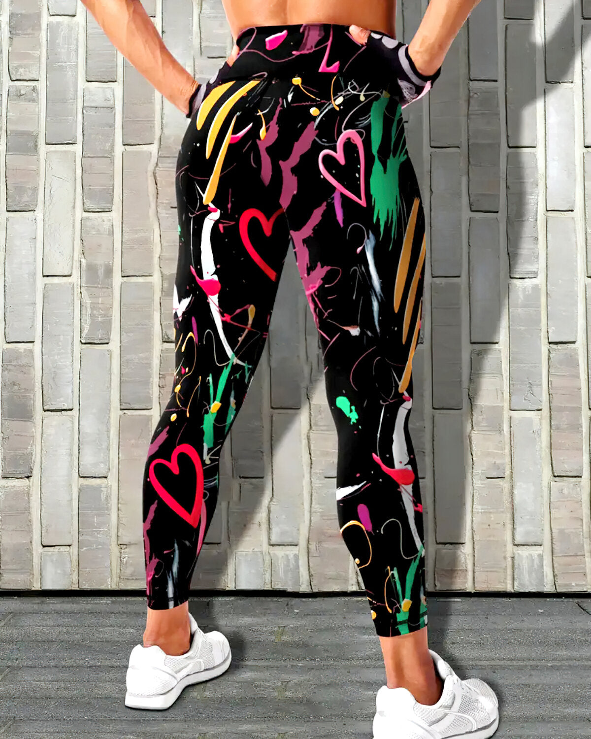 Abstract Love Leggings