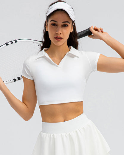 Adalyn Crop Top - White