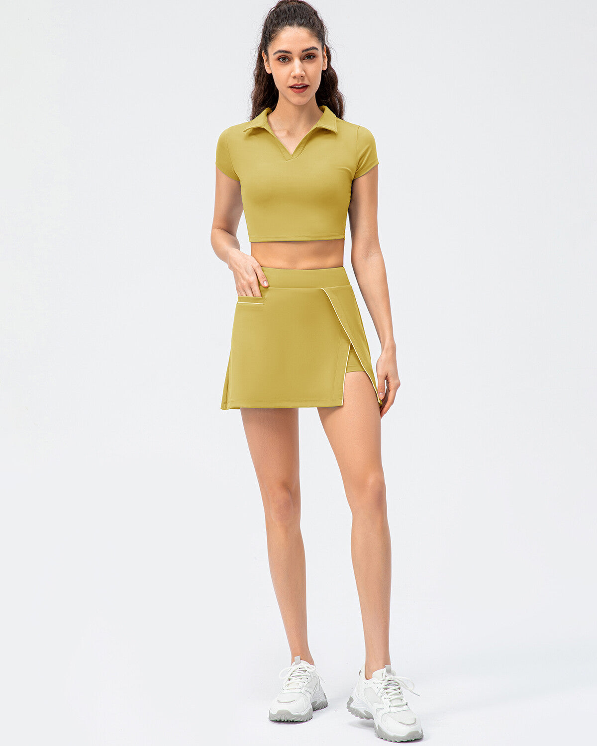 Adalyn Crop Top - Yellow