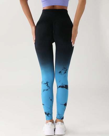 Adrianna Seamless Scrunch Leggings - Blue