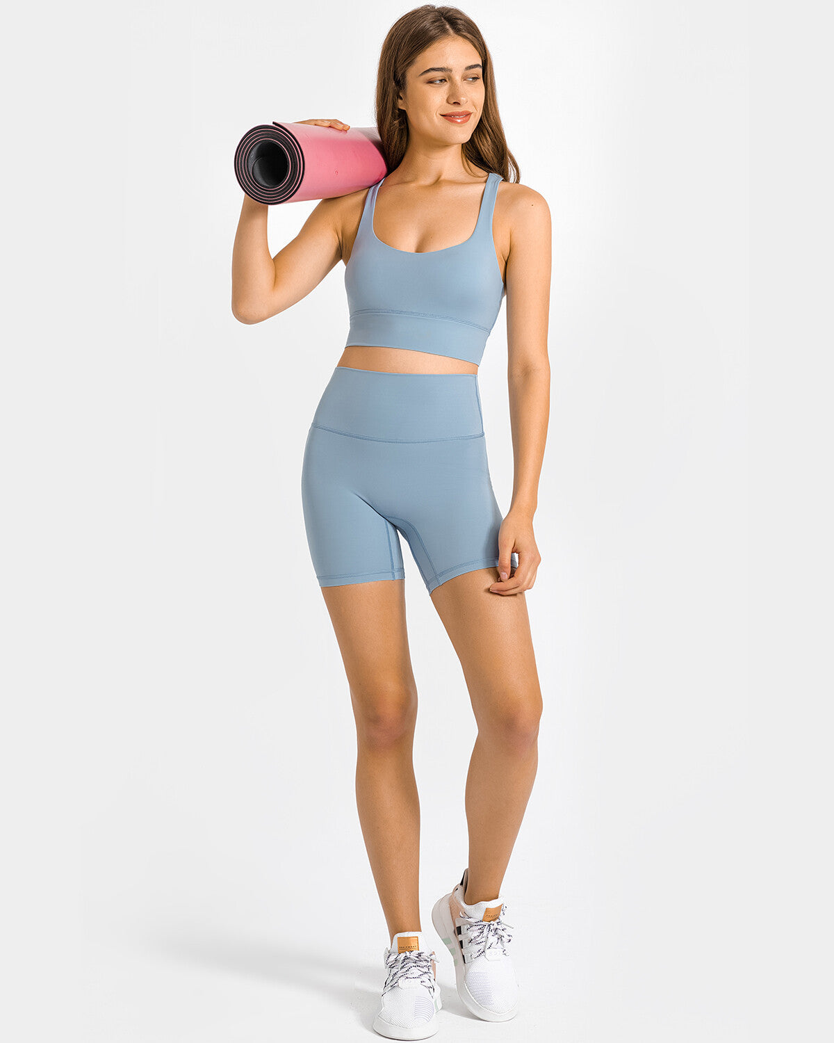 Aleah Seamless Shorts - Powder Blue