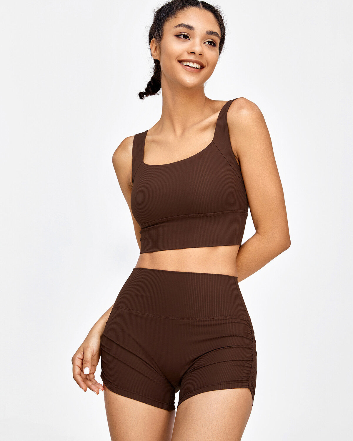 Alena Crop Top - Brown