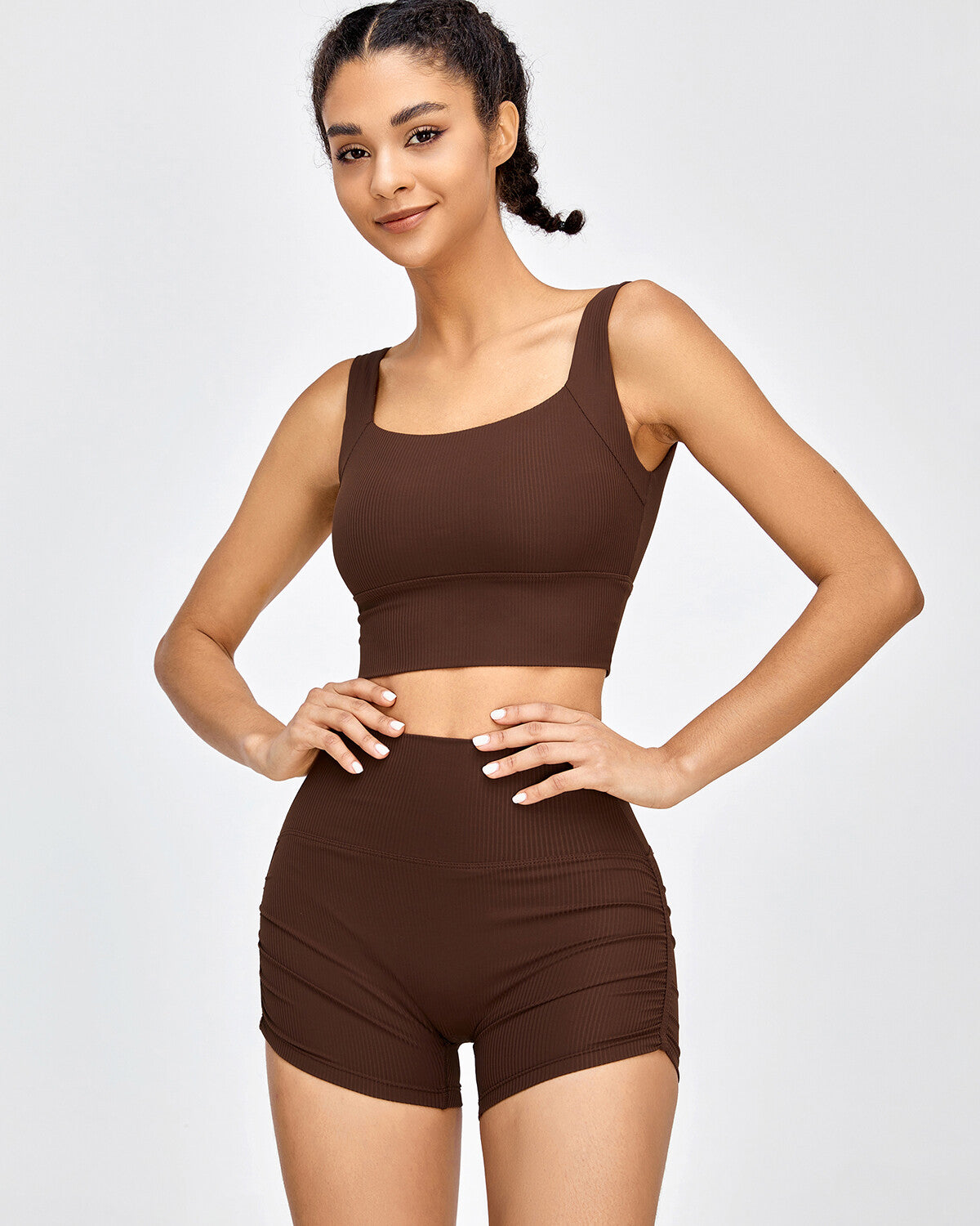 Alena Crop Top - Brown