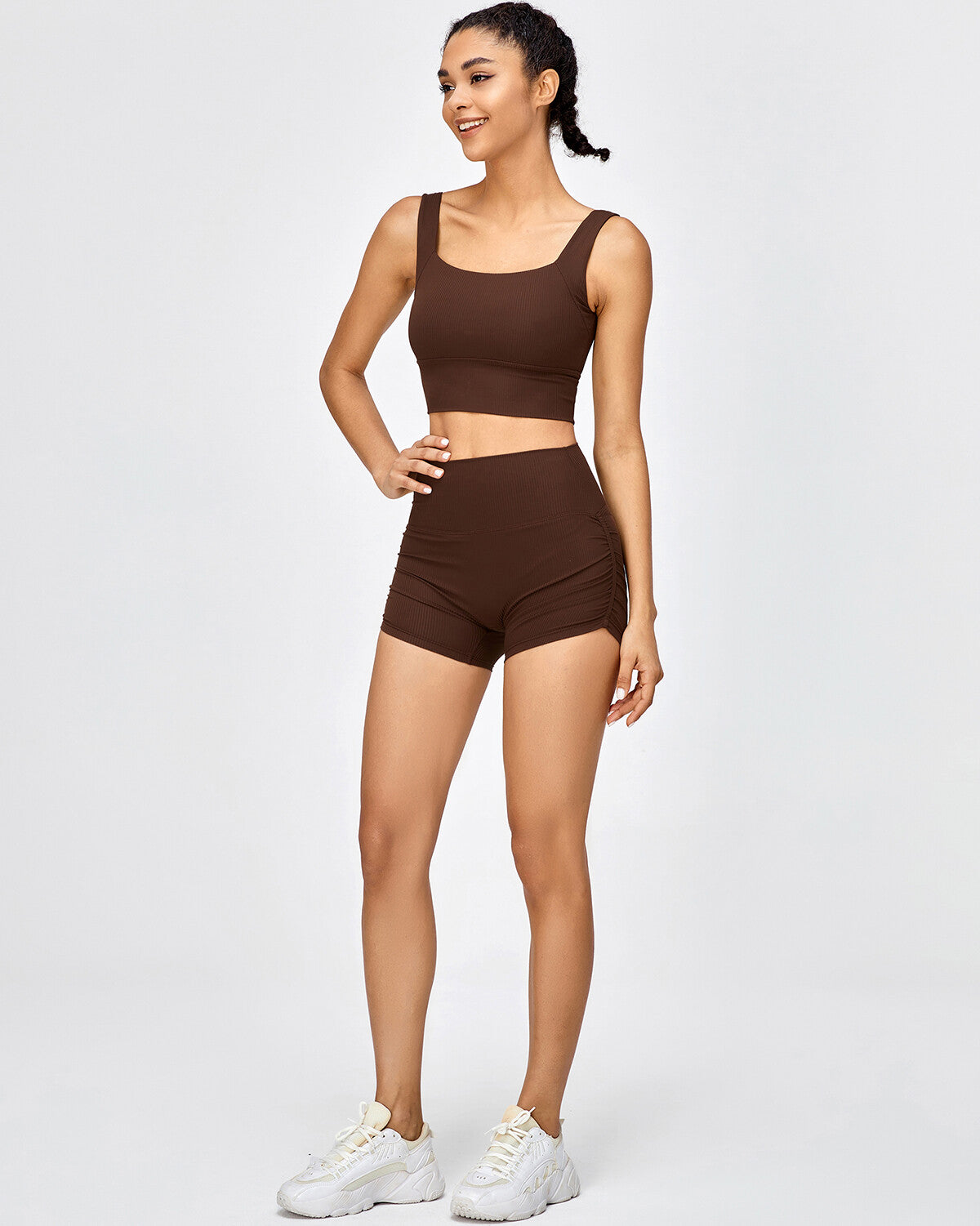 Alena Crop Top - Brown