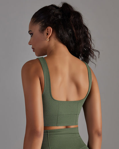 Alodia Flexi-U Sports Bra - Army Green