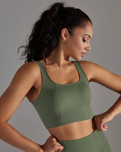 Alodia Flexi-U Sports Bra - Army Green