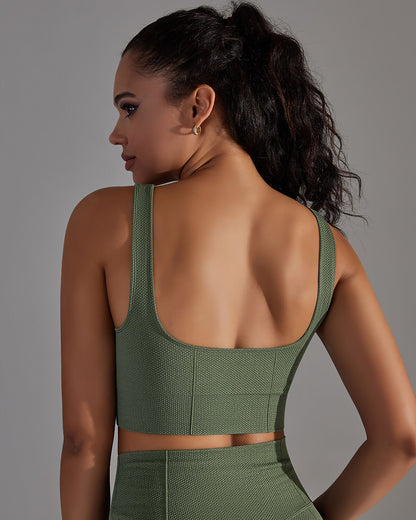 Alodia Flexi-U Sports Bra - Army Green