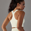 Alodia Racerback Sports Bra - Cream