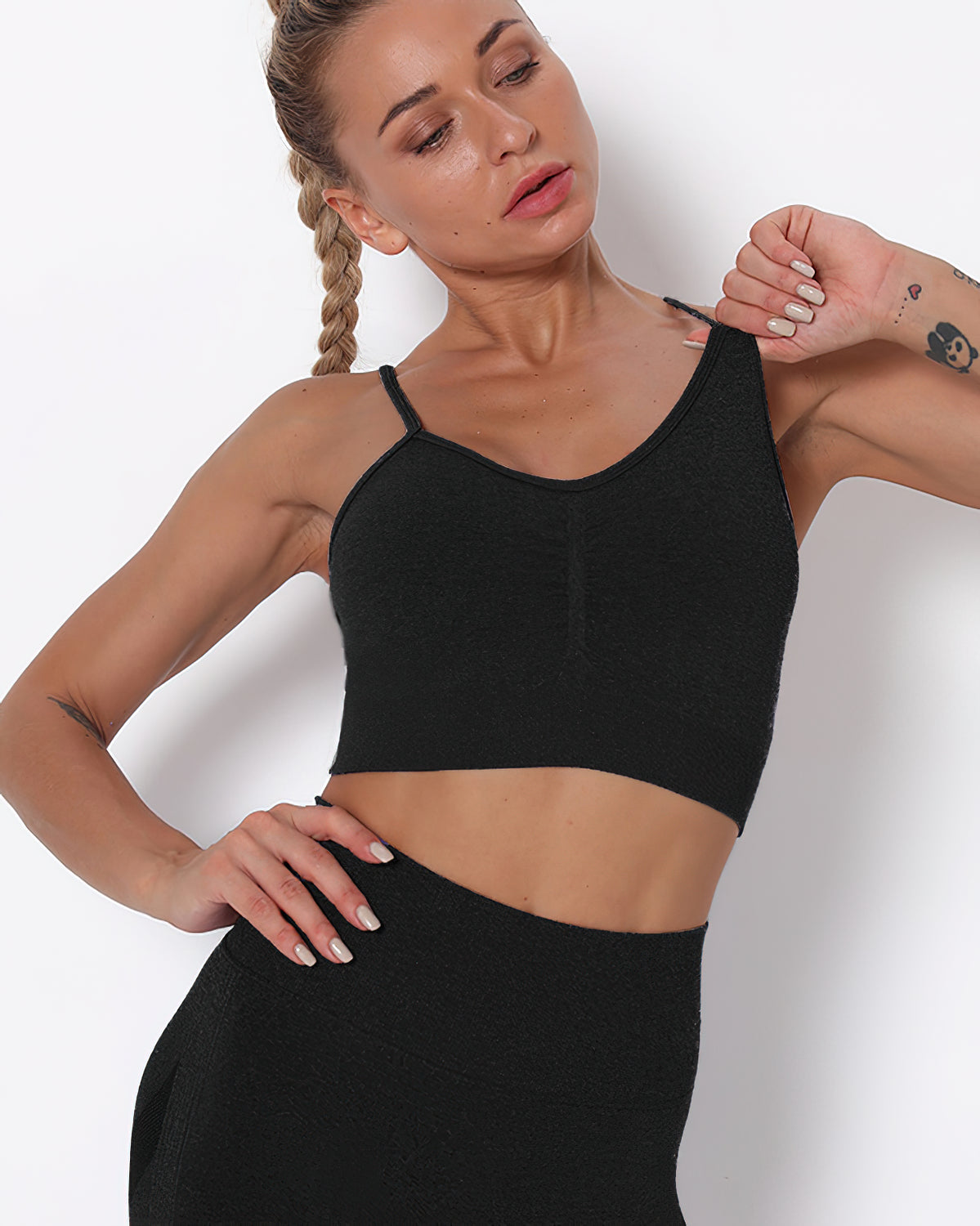 Amplify Scrunch Seamless Sports Bra - Black