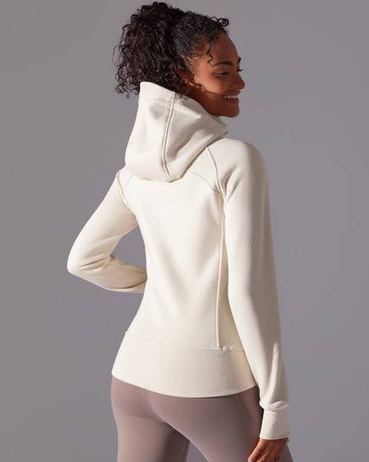 Aria Hooded Jacket - Cream Beige