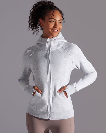 Aria Hooded Jacket - Heather Grey