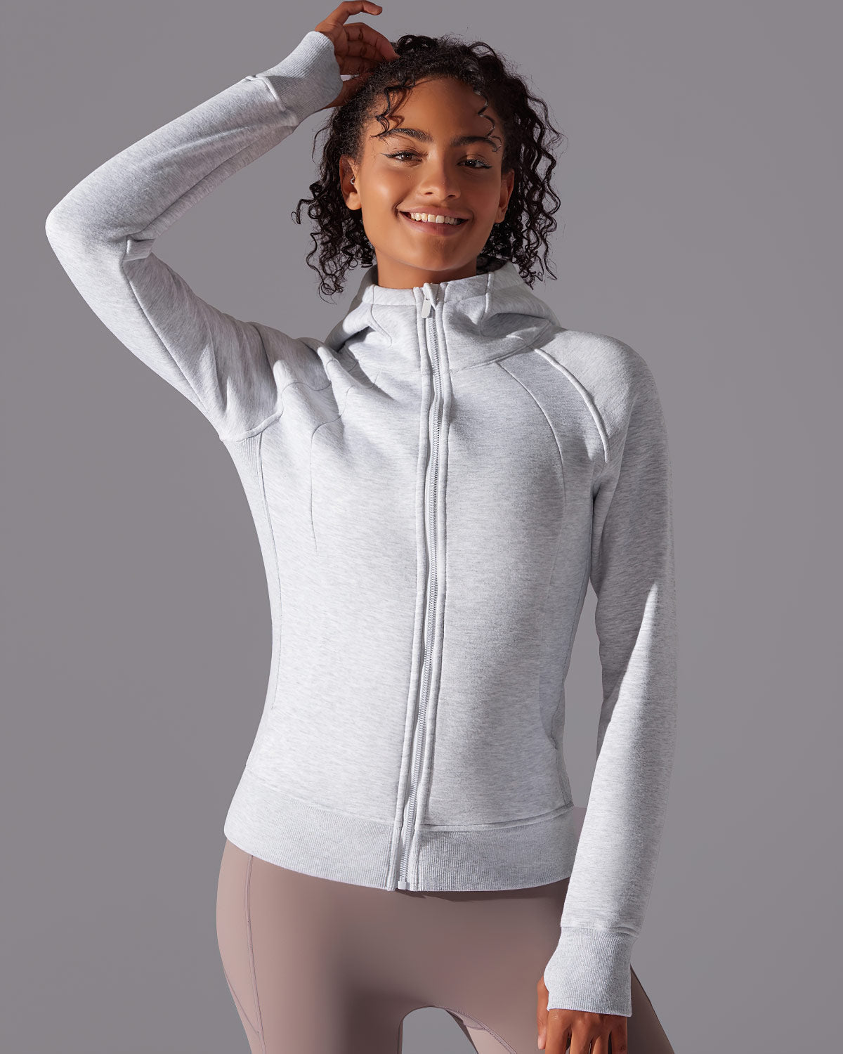 Aria Hooded Jacket - Heather Grey