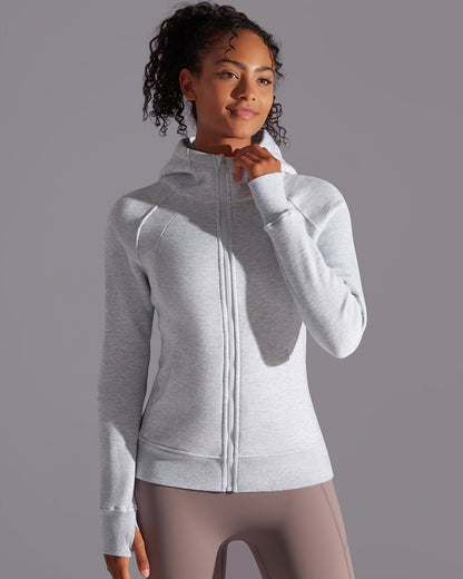 Aria Hooded Jacket - Heather Grey