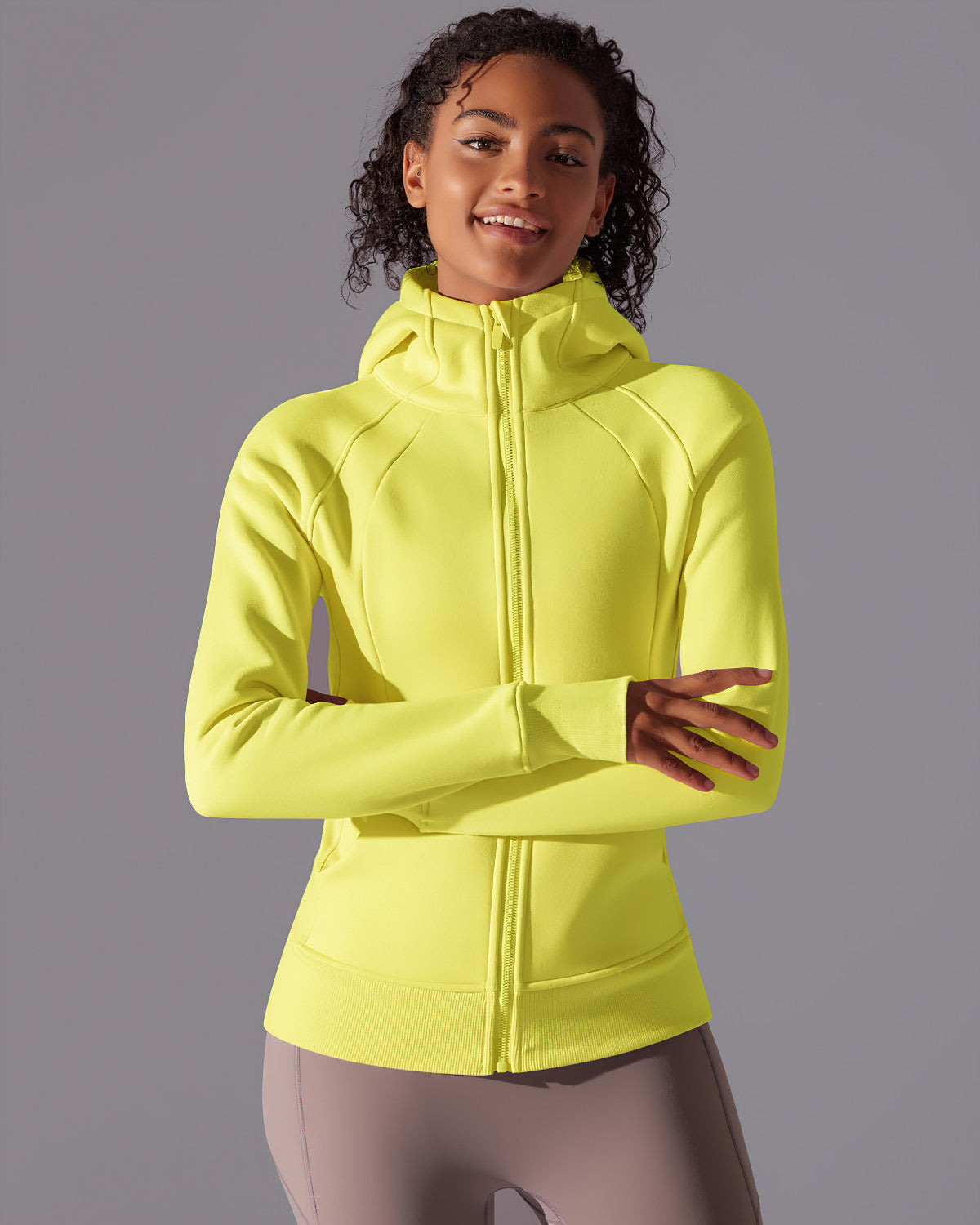 Aria Hooded Jacket - Lemon