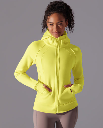 Aria Hooded Jacket - Lemon