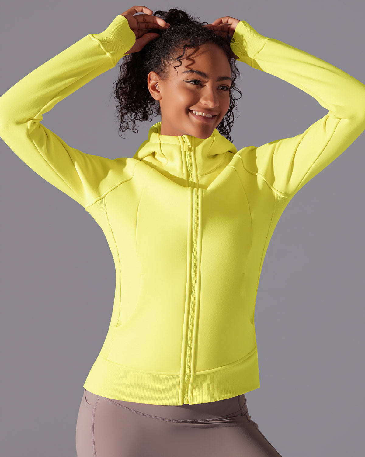 Aria Hooded Jacket - Lemon