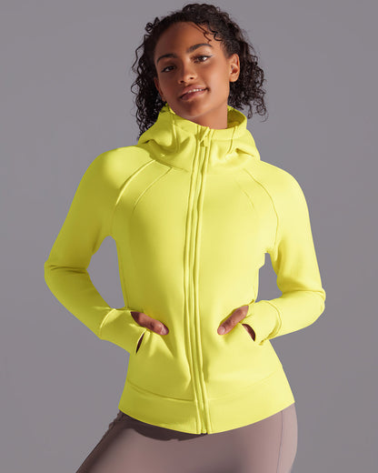 Aria Hooded Jacket - Lemon