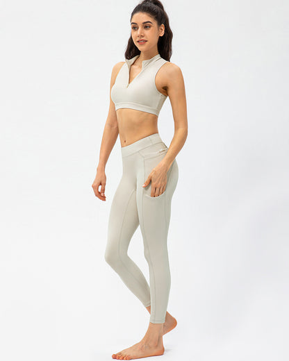 Athena Seamless Pocket Leggings - Beige