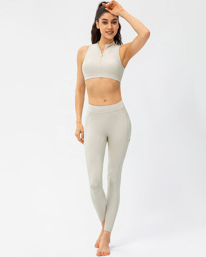 Athena Seamless Pocket Leggings - Beige