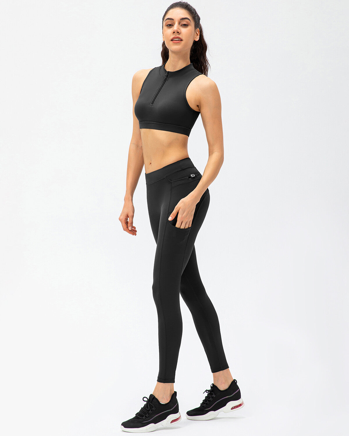 Athena Seamless Pocket Leggings - Black