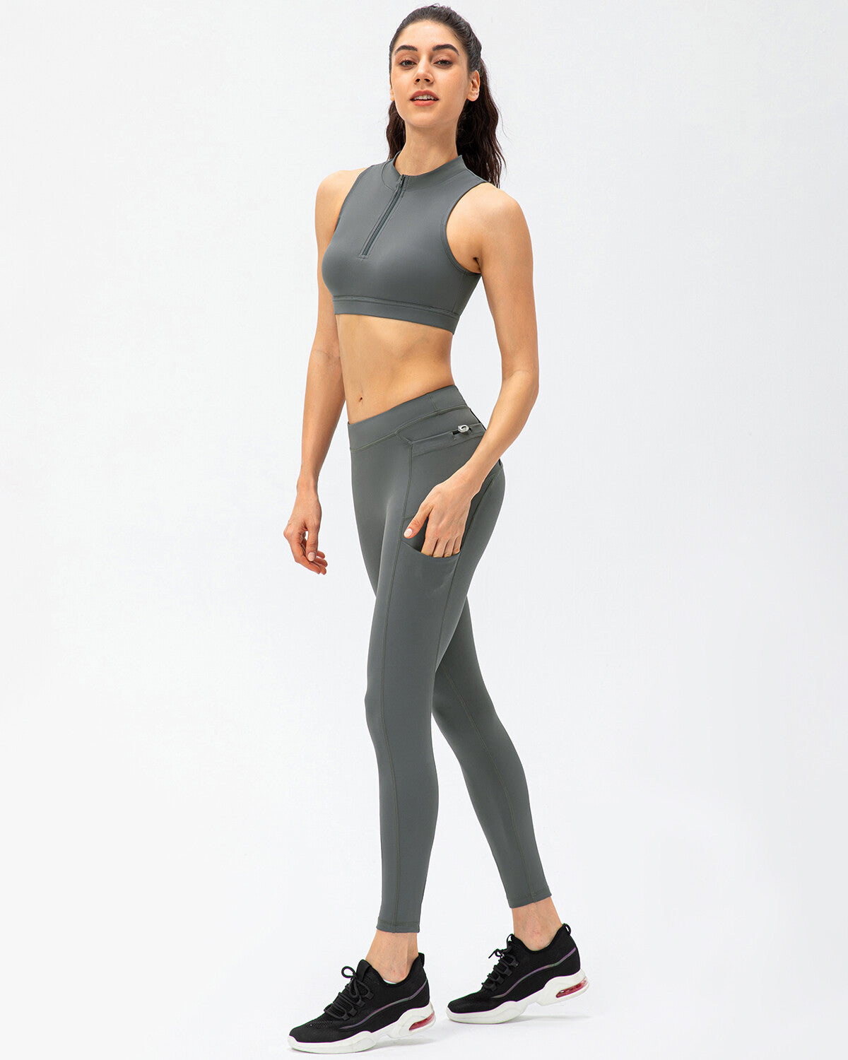 Athena Seamless Pocket Leggings - Grey