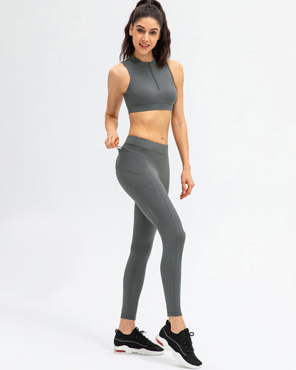 Athena Seamless Pocket Leggings - Grey