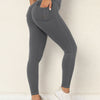 Aubrey Scrunch Pocket Leggings - Dark Grey