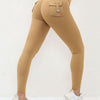 Aubrey Scrunch Pocket Leggings - Khaki