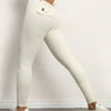 Aubrey Scrunch Pocket Leggings - White