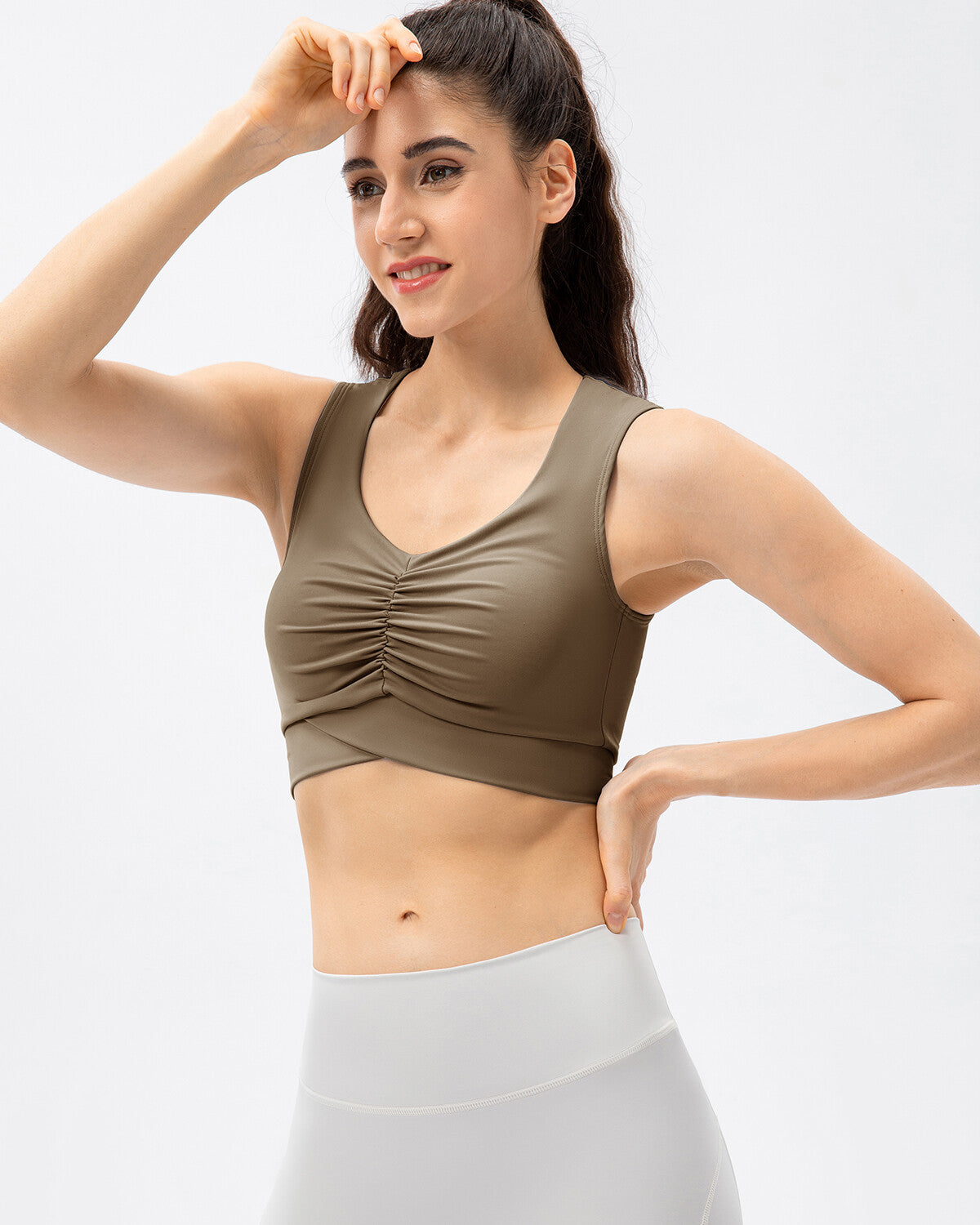 Brielle Sports Bra - Brown