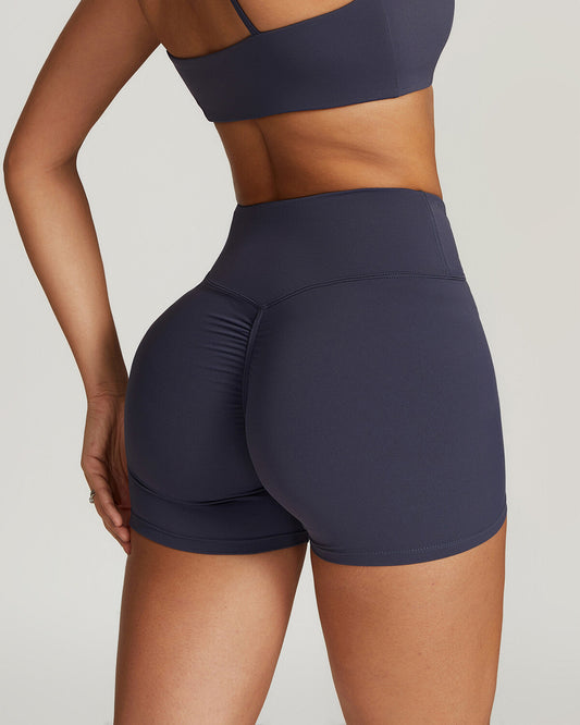 Hazel Scrunch Shorts - Graphite