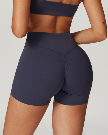 Hazel Scrunch Shorts - Graphite