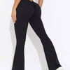 Celeste Scrunch Flare Leggings - Black