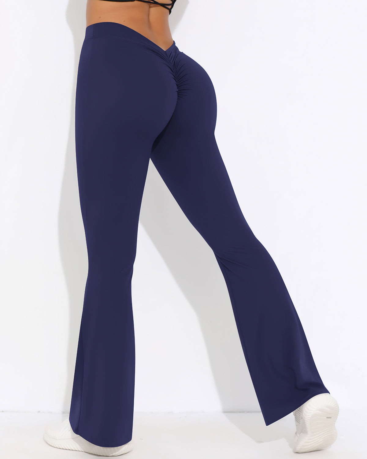 Celeste Scrunch Flare Leggings - Blue