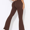 Celeste Scrunch Flare Leggings - Brown