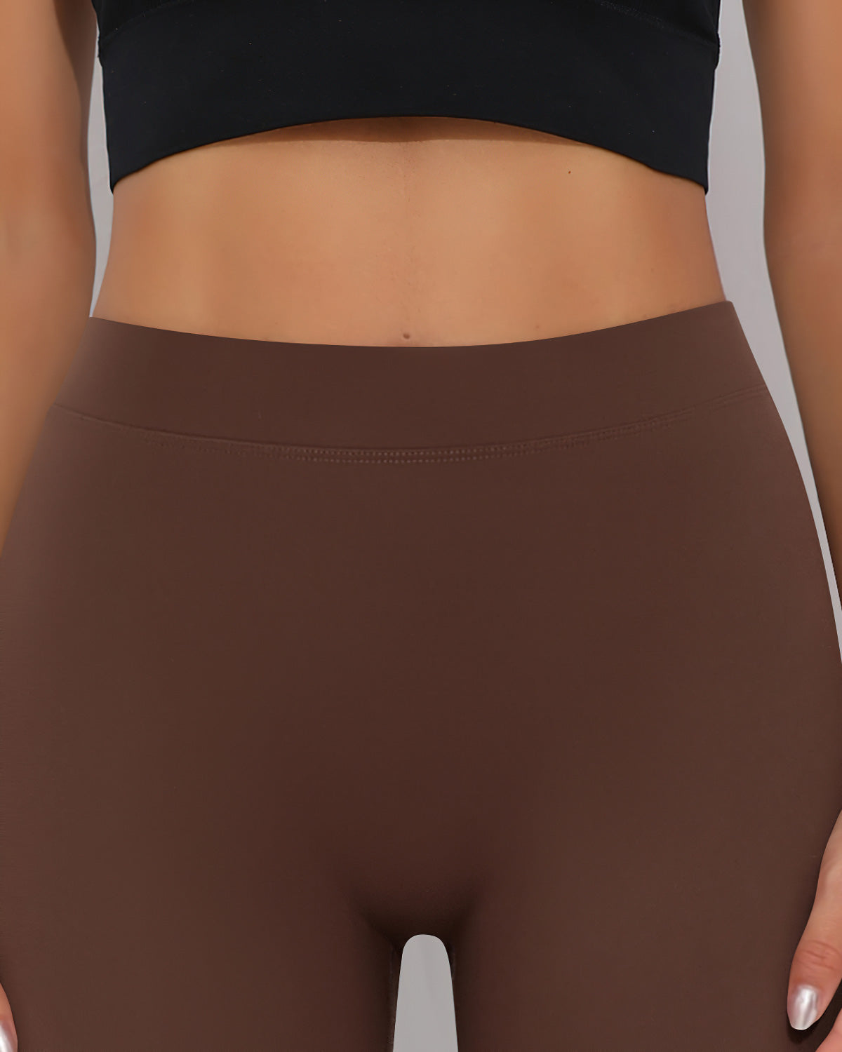 Celeste Scrunch Flare Leggings - Brown