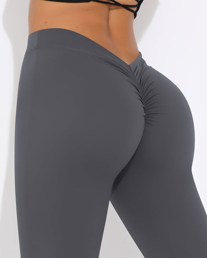 Celeste Scrunch Flare Leggings - Grey