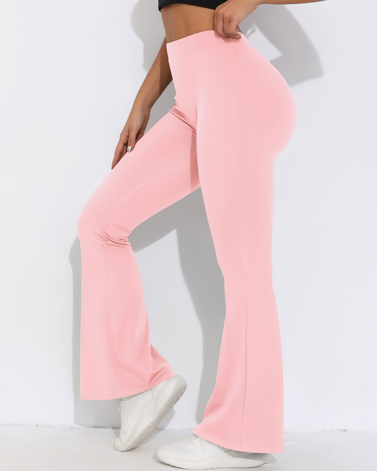 Celeste Scrunch Flare Leggings - Pink