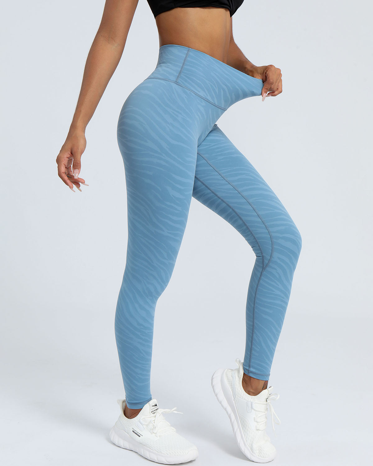 Chelsea Seamless Scrunch Leggings - Blue