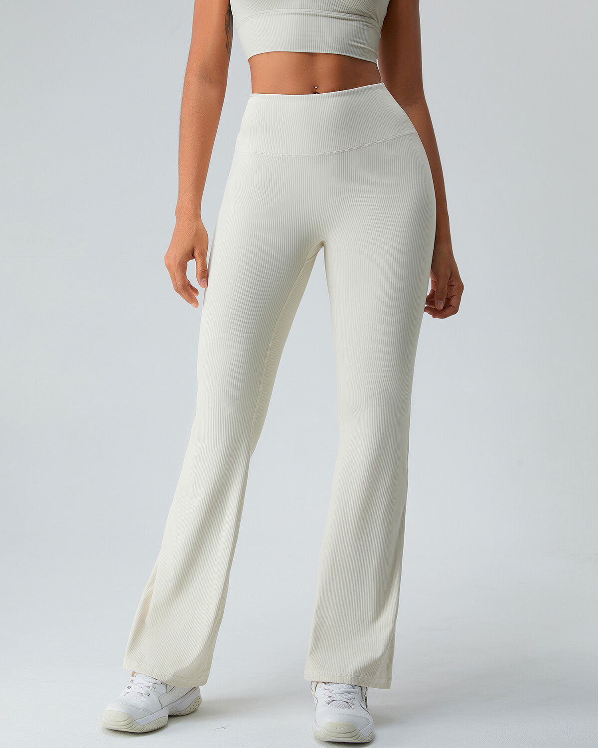 Christina Flare Leggings - Beige