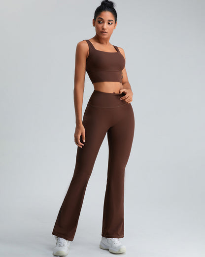 Christina Flare Leggings - Brown