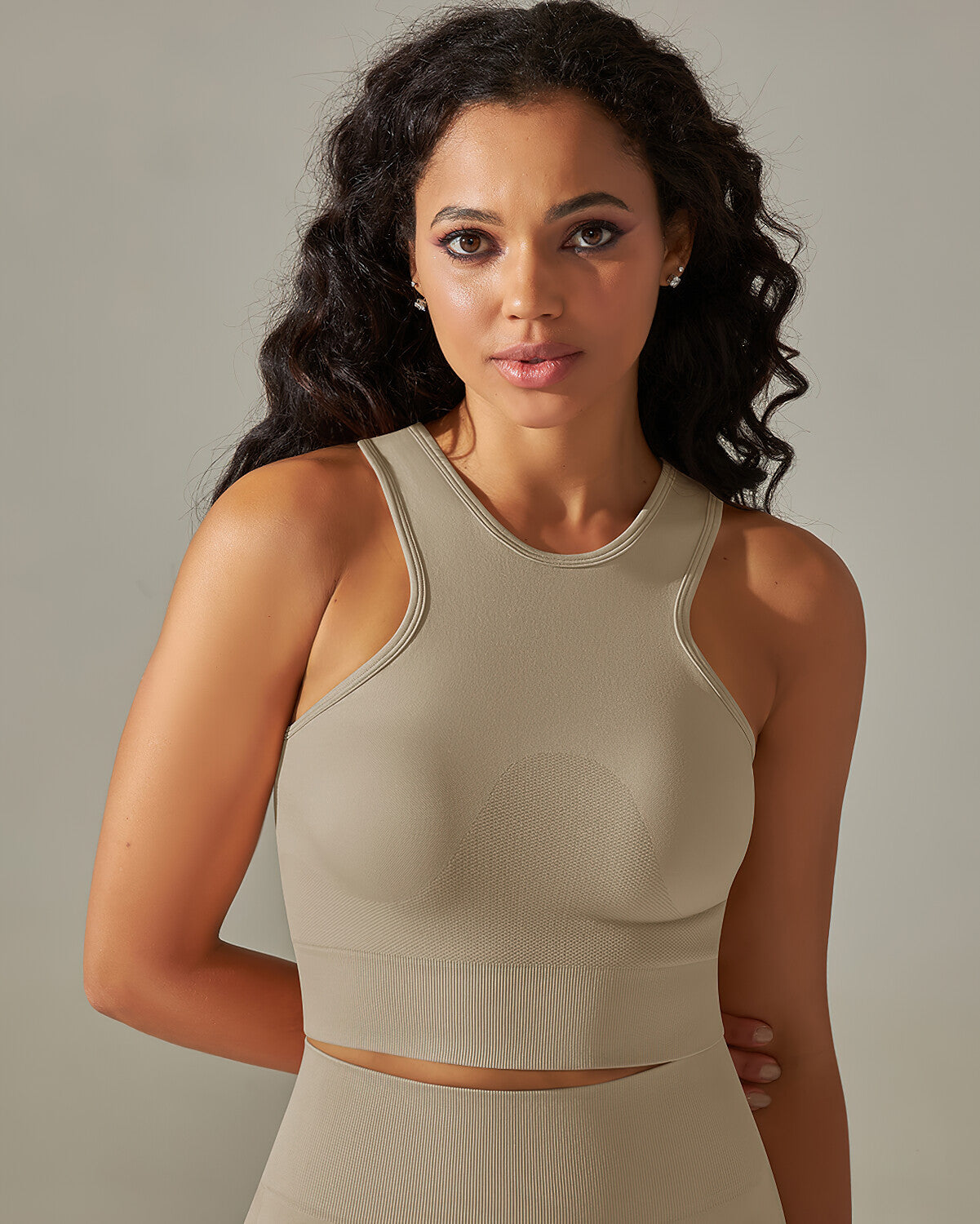 Cleo Crop Top - Khaki