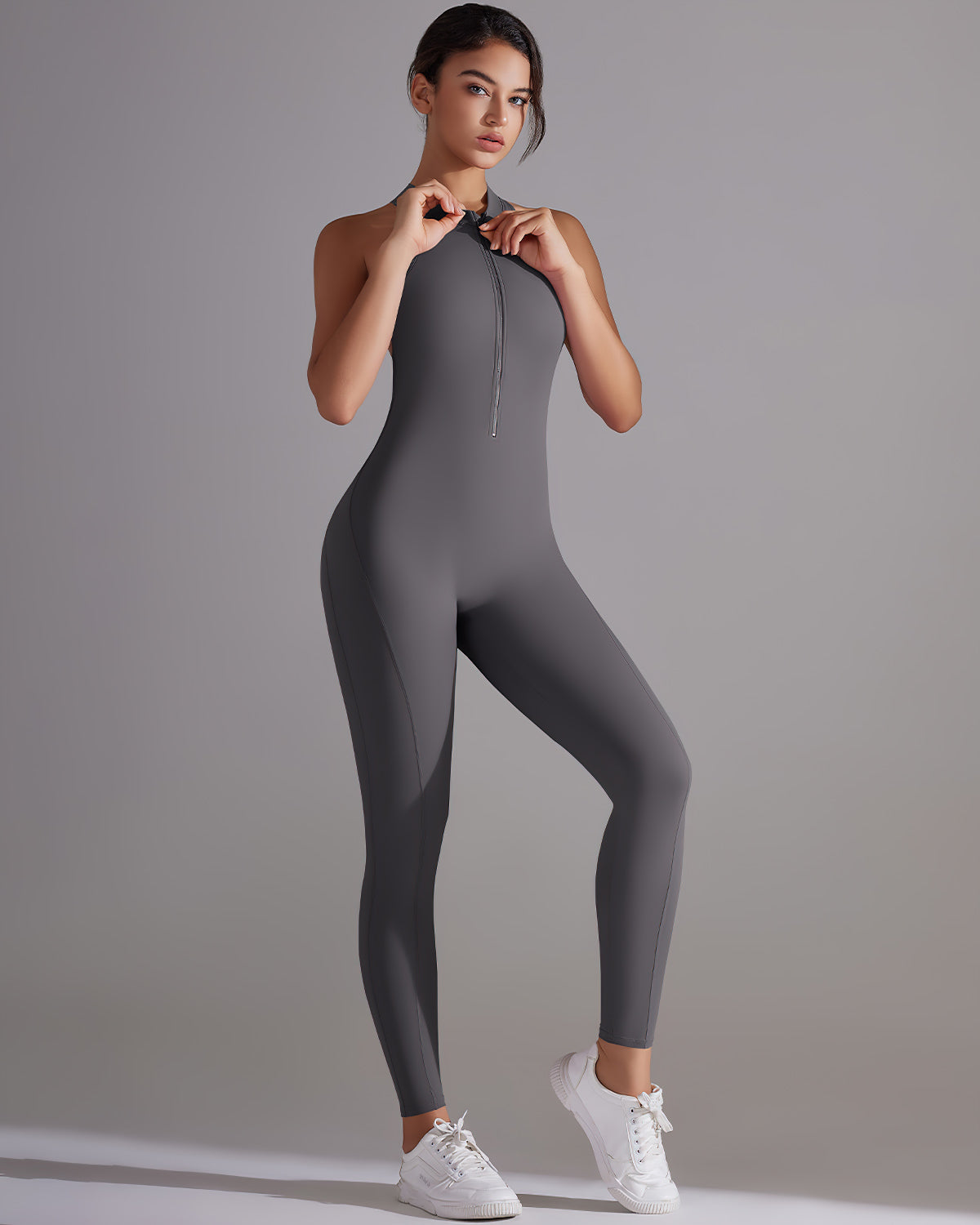 Coralie Seamless Scrunch Jumpsuit - Graphite