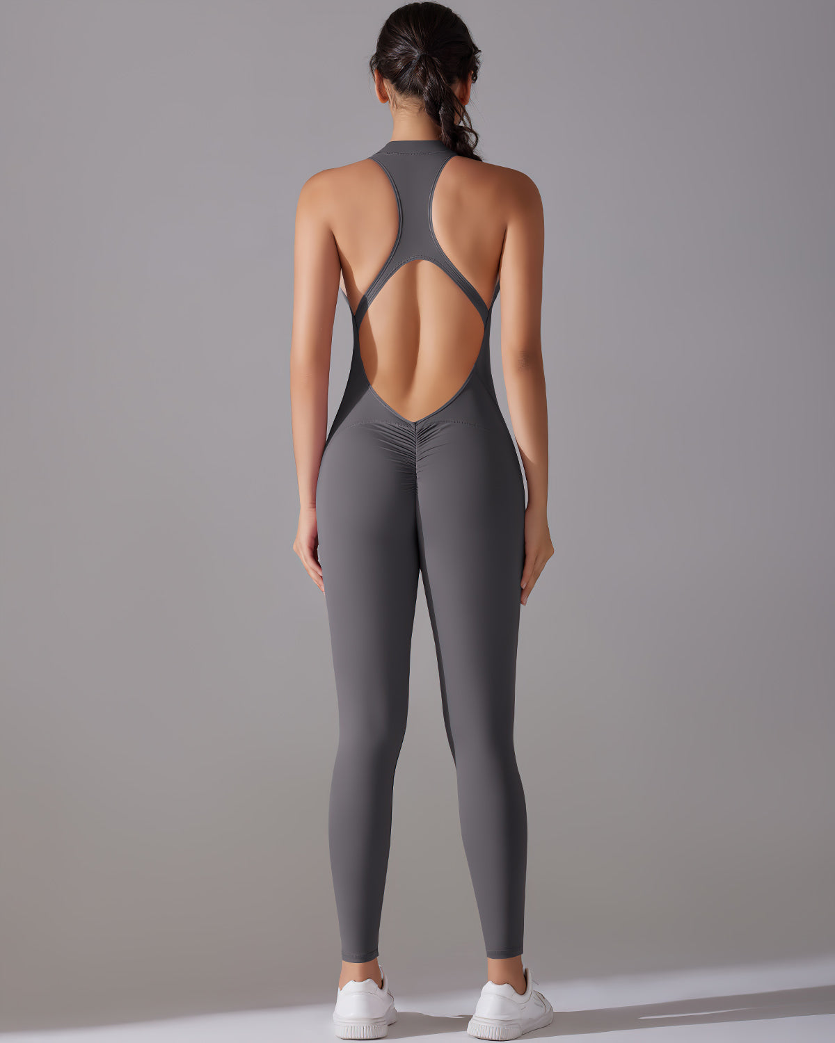 Coralie Seamless Scrunch Jumpsuit - Graphite