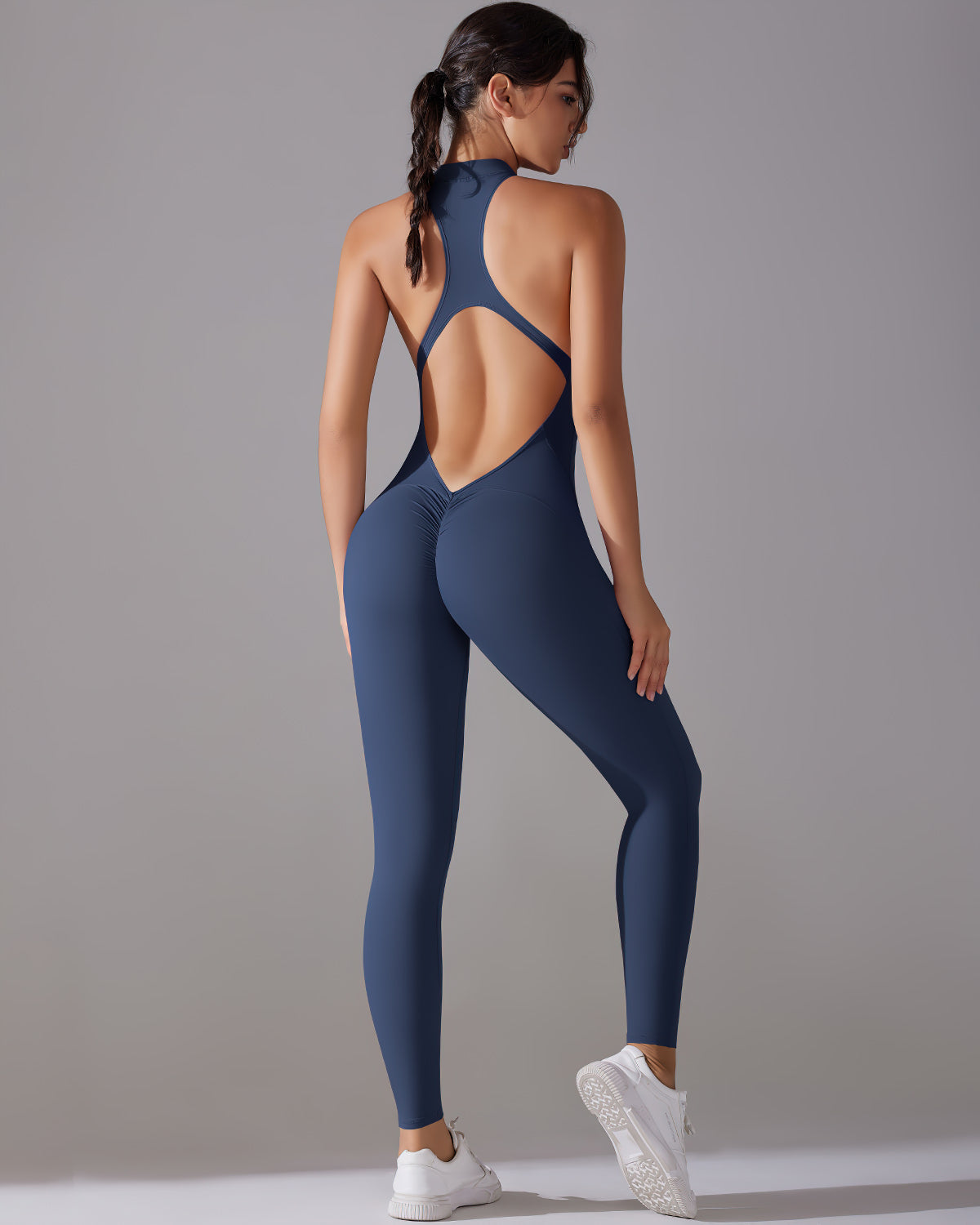 Coralie Seamless Scrunch Jumpsuit - Indigo