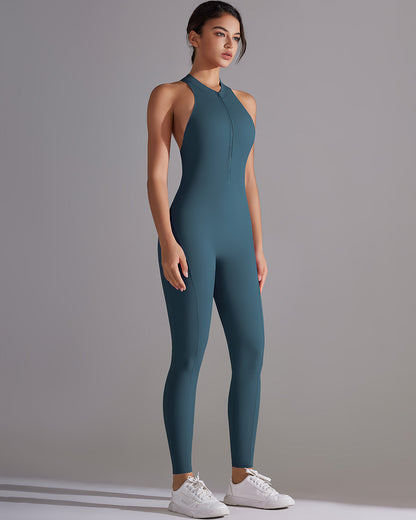 Coralie Seamless Scrunch Jumpsuit - Teal