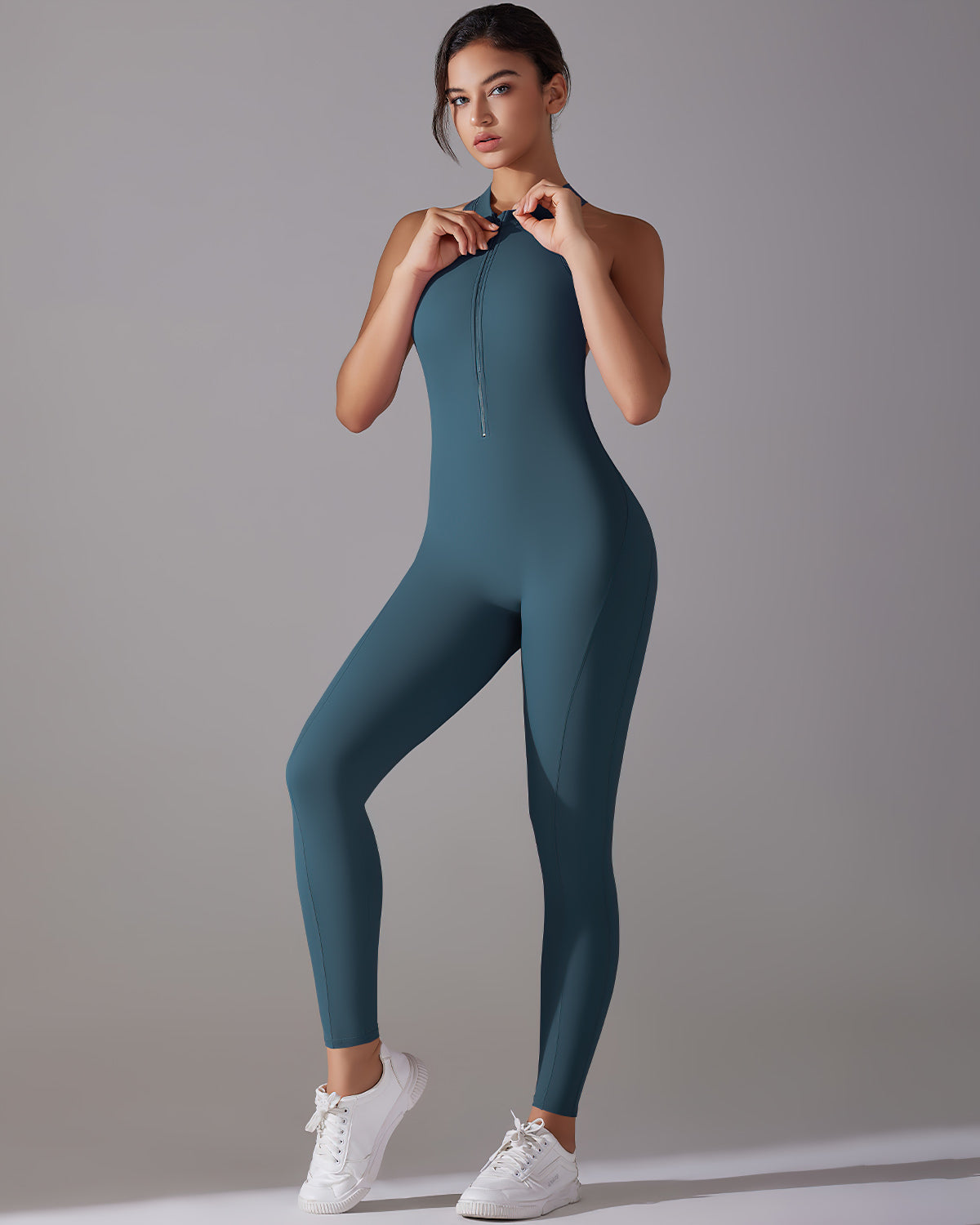 Coralie Seamless Scrunch Jumpsuit - Teal