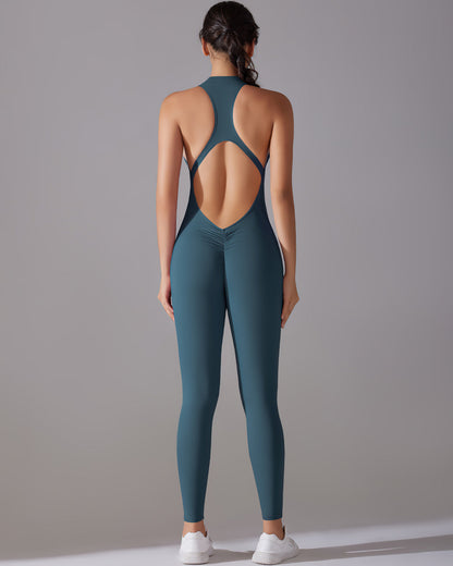 Coralie Seamless Scrunch Jumpsuit - Teal