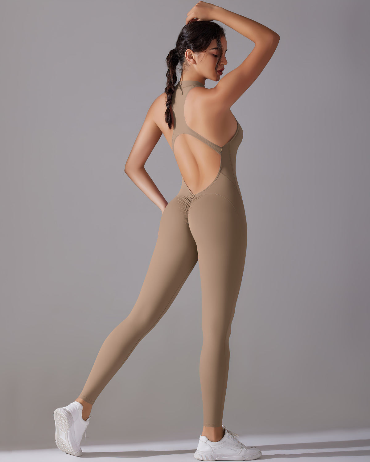 Coralie Seamless Scrunch Jumpsuit - Toffee